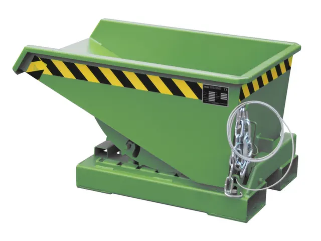 Kiepbak 0.15m³ Hxbxd 550x640x960mm Afrolautomaat Gelakt Ral6011