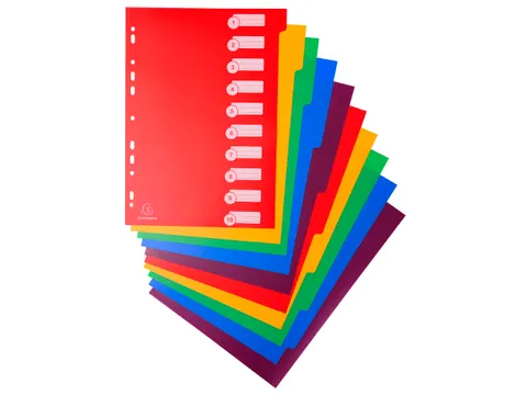 Tabbladen A4 Ondoorzichtig PP 0.30mm 12-Delig 11-Gaats Assorti