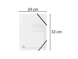 Elastomap z/klep. bedrukt 355g wit