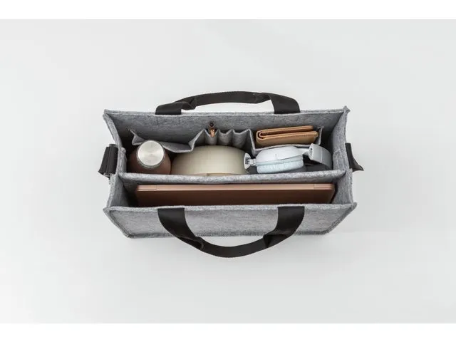 Bureau Tas Hybride werken Classic M lichtgrijs M 360x280x150mm