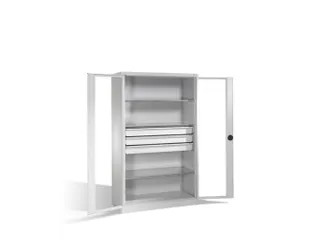 werkplaatskast HxBxD 1950x1200x500mm 3xStalen bodem 3laden slot - 1