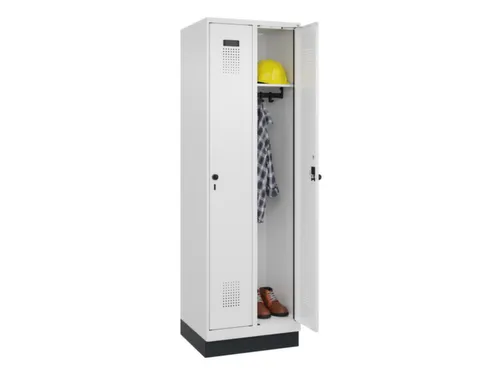 locker,HxBxD 1950x600x500mm,2vak,vak B 300mm,draaigrendel,sokkel