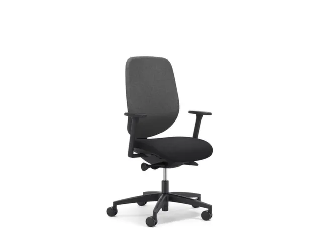 Giroflex Bureaustoel 353 met automatic-move mechanisme Zwart grijs