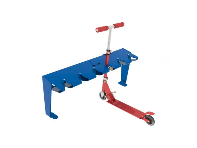 Steprek voor 6 steppen L 1006mm eenzijdig RAL5010