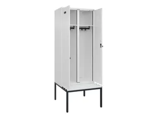 locker met bank,voor scheiding van kleding,HxBxD 2120x800x815mm,2vak - 1
