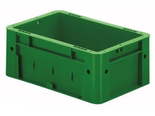 Euronorm Stapelkrat 120x300x200mm 4.1l Wanden/Bodem Gesloten Groen