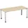 Bureau 4-Poot Ronde Buis Hxbxd 680-800X1800X800Mm Esdoorn