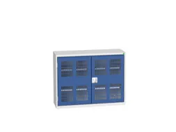 wandkast 800x1050x350mm 2xStalen bodem sokkel Ral 7035 front Ral 5010