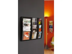 wandfolderhouder,HxBxD 650x227x95mm,v. 5xDIN A5,plank(en) transparant