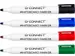 Marqueur tableau blanc Couleurs assorties Boîte 4 pièces