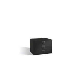 tekeningenkast,HxBxD 760x1100x765mm,romp RAL7021,front RAL3003 - 1