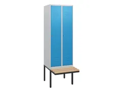 locker met bank,HxBxD 1950x600x815mm,2vak,vak B 300mm,cil.-slot