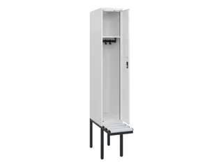 locker met bank,HxBxD 1950x300x815mm,1vak,vak B 300mm,cilinderslot - 1