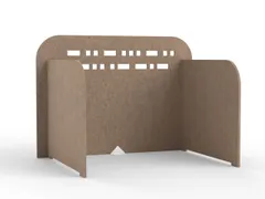 Akoestisch PET-vilt scheidingsscherm S 70x55cm beige