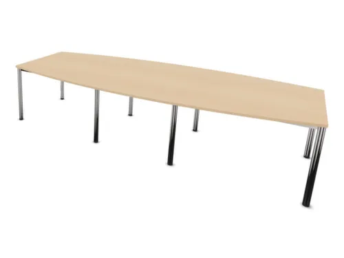 vergadertafel,HxBxD 740x3200x1400mm,vatvormig,NE-esdoorn