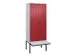locker voor scheiding van kleding,HxBxD 2120x800x815mm,2vak