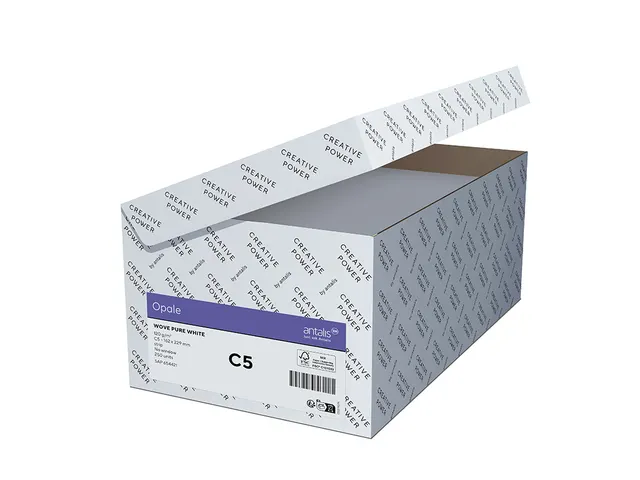 Envelop C5 162x229mm Strip Opale Velijn reference 130µm hoogwit