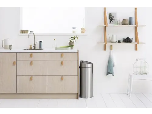 Touch Bin New Recycle Afvalbak 23+10 Liter Mat Staal