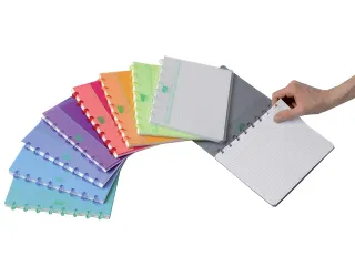 Schrift Adoc A5 ruit 5x5mm 144 pagina's 90gr transparant assorti - 1