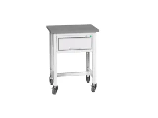 werkbank,verrijdbaar,HxBxD 930x700x600mm,linoleumblad - 1