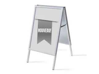 Stoepbord A1 complete set met print "NOUVEAU" Grijs - 1