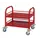 Serveerwagen,Draagverm. 80Kg,2Etage(S),Staaletage,Rood