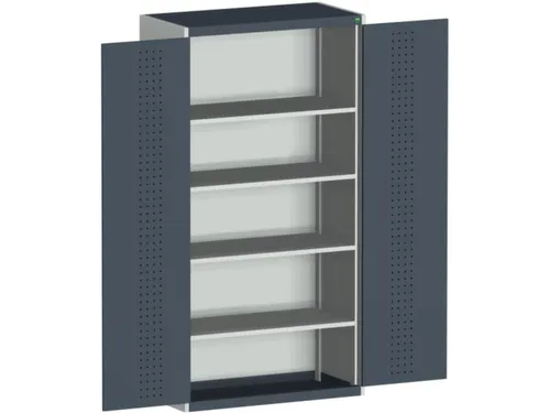 kast met geperforeerde platen,HxBxD 2000x1050x650mm,4xStalen bodem