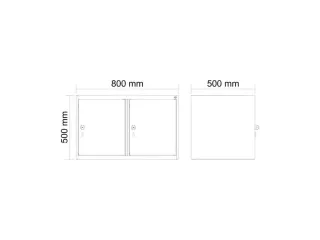 opzetkast,v. locker,2vak.,vak B 400mm,HxBxD 500x800x500mm,draaigrendel - 3