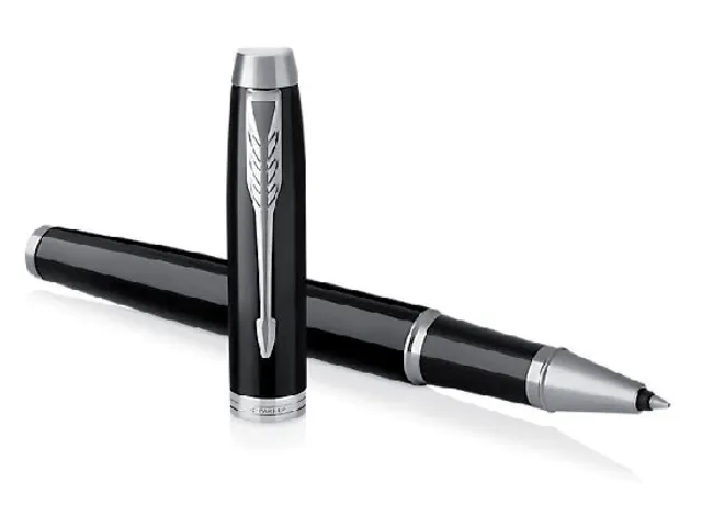Rollerpen Parker IM Black Lacquer CT Finish Fijn Zwarte inkt