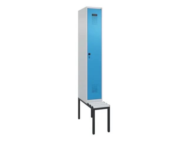 locker met bank,voor scheiding van kleding,HxBxD 2120x300x815mm,1vak