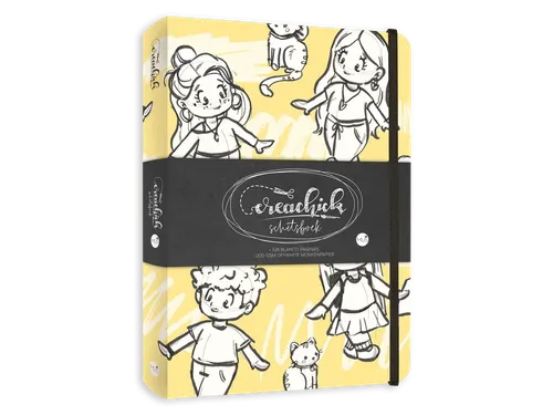 Schetsboek CreaChick Chibi Yellow 108 pagina's 200 gram