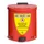 afvalbak voor poetsdoeken,staal,50l,HxBxD 540x495x505mm,m. pedaal,rood
