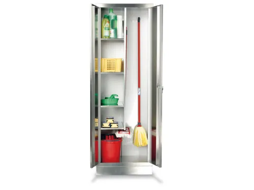 schoonmaakkast,HxBxD 1800x600x500mm,links 4vakken,rechts 2bezemhouders