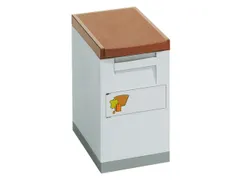 Afvalbak afvalverzamelaar 15 liter 355x200x300mm ombouw/deksel bruin