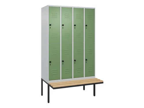 Dubbeldekse dekenkist,HxBxD 2120x1200x815mm,4x2vak.,vak B 300mm