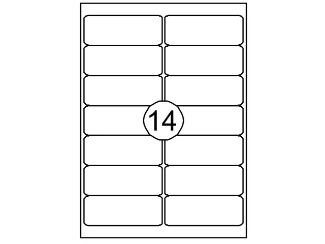 Etiket Quantore 99.1x38.1mm Wit 1400 Stuks