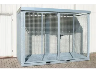 gasflessendepot,v. 78xØ 230mm fles,HxBxD 2260x3135x1570mm,m. deksel - 1