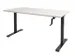 Bureau Assis-debout Dextro Slinger Pieds T 180x80 Blanc - Cadre Noir