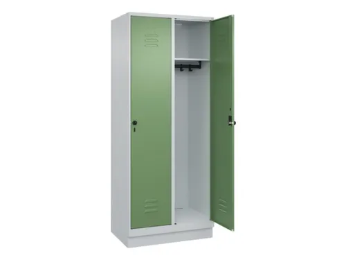 locker,HxBxD 1950x800x500mm,2vak,vak B 400mm,draaigrendel,sokkel