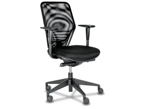 Bureaustoel Net Zwart Synchroonmechaniek Met Verstelbare Armleuningen