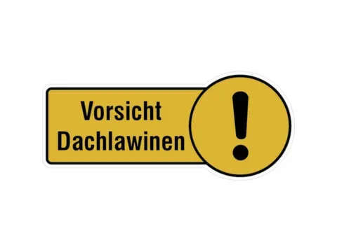 aanwijzingsbord,Pas op! Daklawines,PVC,om te verlijmen,HxB 130x300mm