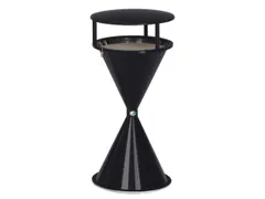 Staande Asbak Met Overkapping Ronde Voet Zwart Grijs