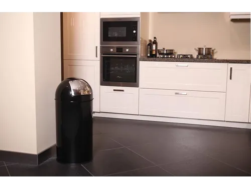 Afvalbak Pushcan 40 Liter Zwart