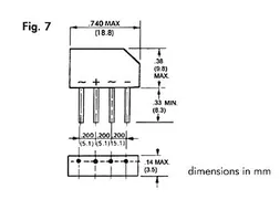 Gelijkrichter 250V-1.5A (B250C-2300-1500)