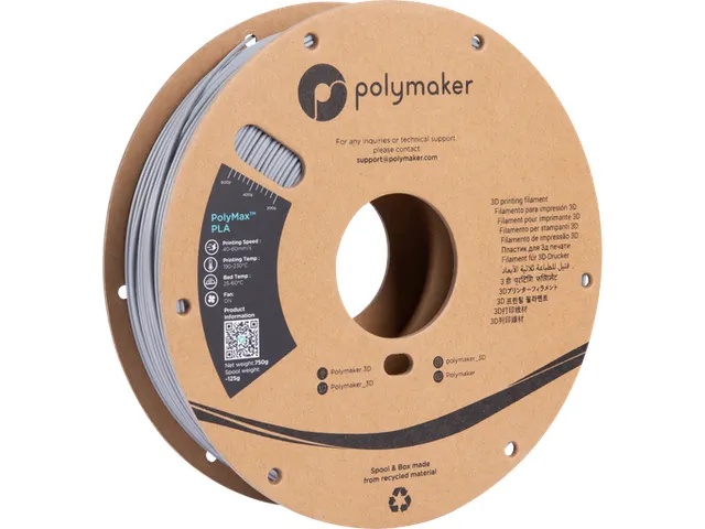 Polymaker PolyMax Tough PLA filament 1,75 mm Grijs 0,75 kg