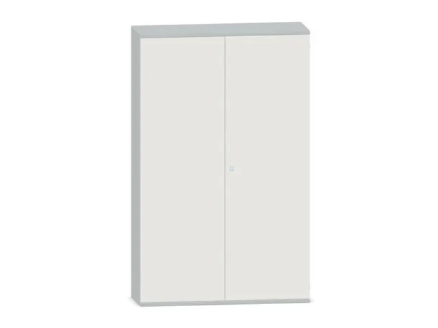 Kantoorkast 1920x1000x430mm Decor Romp Lichtgrijs Decor Front Wit