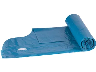 Donau Eco vuilniszak met handvatten LDPE 30 micron 60L 10 stuks blauw - 4