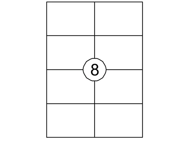 Etiket Quantore 105x74mm Wit 800stuks