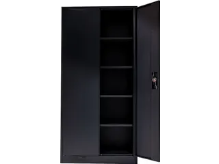 Draaideurkast 1850x900x400mm Zwart - 4