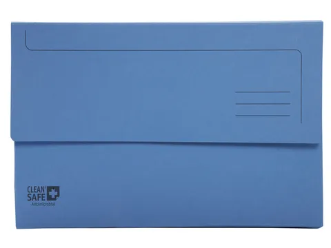 Pocketmap Exacompta Clean'Safe A4 400gr blauw 5 stuks